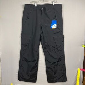 Slalom Men’s Snowboard Ski Cargo Pants Size XL Black Water Resistant $80 MSRP